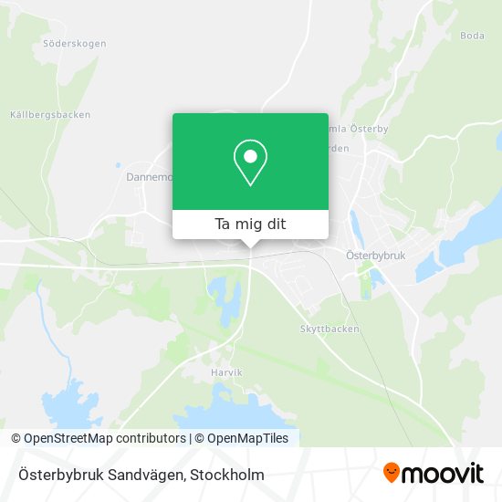 Österbybruk Sandvägen karta