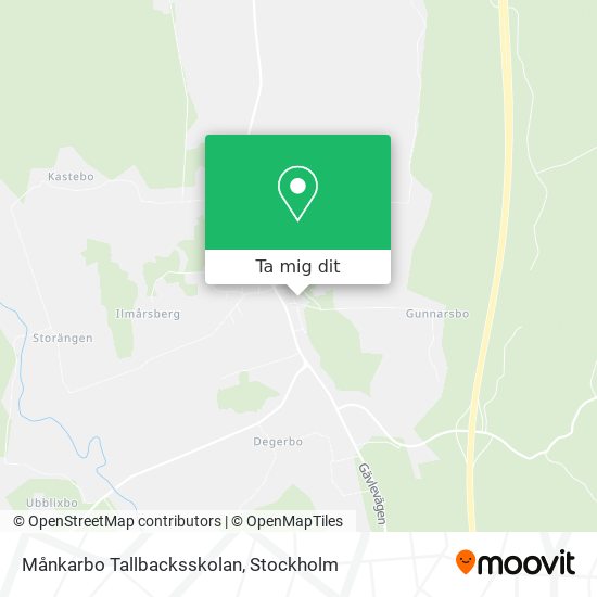 Månkarbo Tallbacksskolan karta