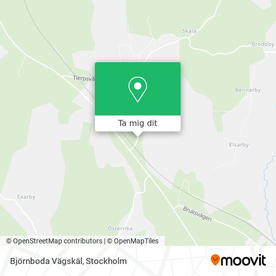 Björnboda Vägskäl karta