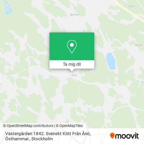 Västergården 1842. Svenskt Kött Från Ånö, Östhammar. karta