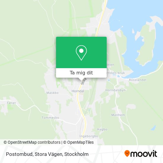 Postombud, Stora Vägen karta