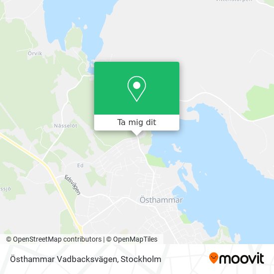 Östhammar Vadbacksvägen karta