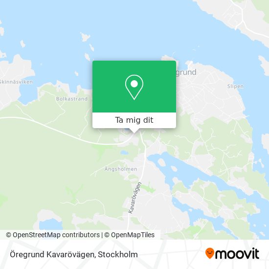 Öregrund Kavarövägen karta