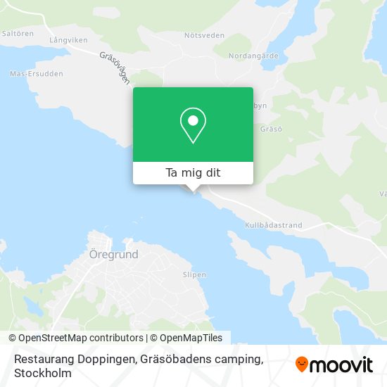 Restaurang Doppingen, Gräsöbadens camping karta