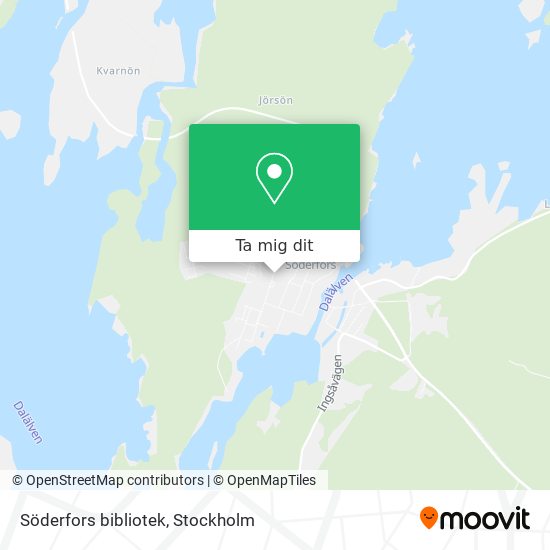 Söderfors bibliotek karta