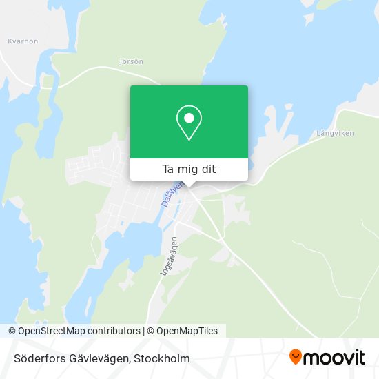 Söderfors Gävlevägen karta