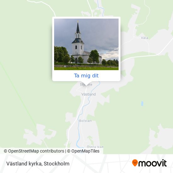 Västland kyrka karta