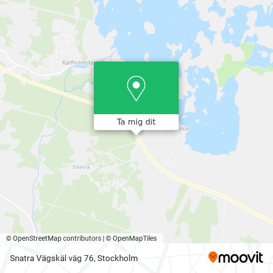 Snatra Vägskäl väg 76 karta