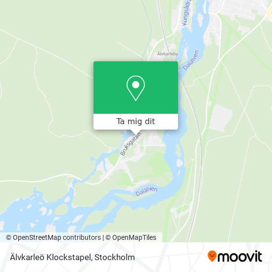 Älvkarleö Klockstapel karta