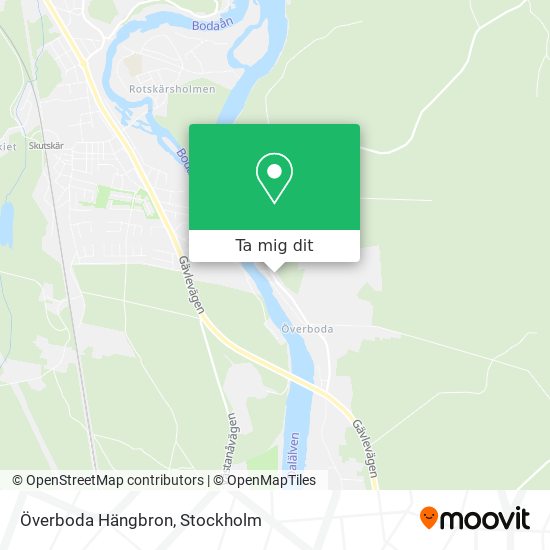 Överboda Hängbron karta