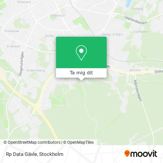 Rp Data Gävle karta