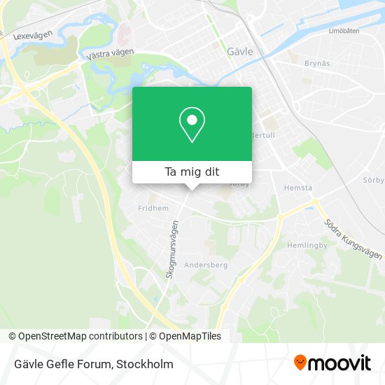 Gävle Gefle Forum karta