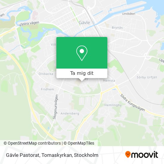 Gävle Pastorat, Tomaskyrkan karta