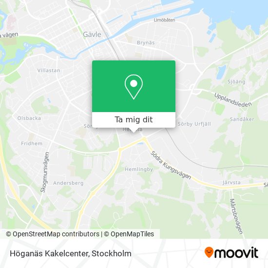 Höganäs Kakelcenter karta