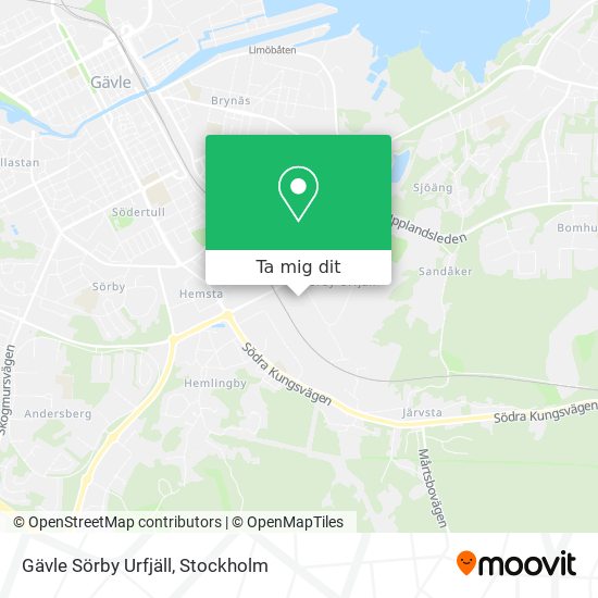 Gävle Sörby Urfjäll karta