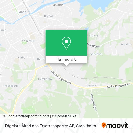 Fågelsta Åkeri och Frystransporter AB karta