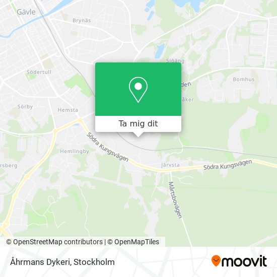 Åhrmans Dykeri karta