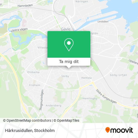 Hårkrusidullen karta