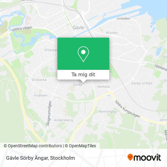 Gävle Sörby Ängar karta