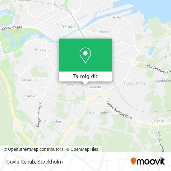 Gävle Rehab karta