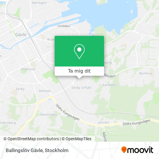 Ballingslöv Gävle karta