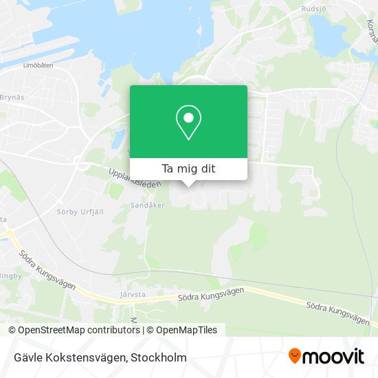 Gävle Kokstensvägen karta