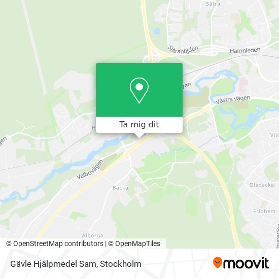 Gävle Hjälpmedel Sam karta