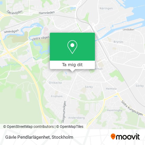 Gävle Pendlarlägenhet karta