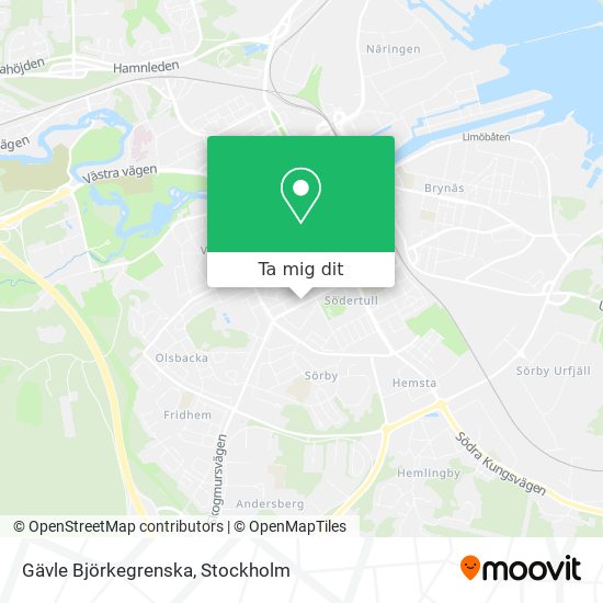 Gävle Björkegrenska karta