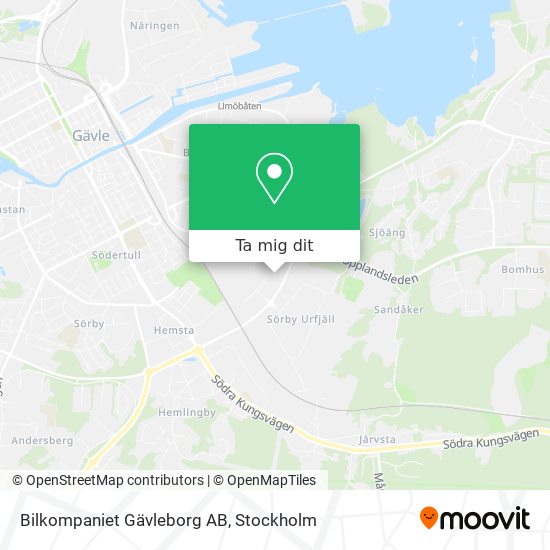 Bilkompaniet Gävleborg AB karta