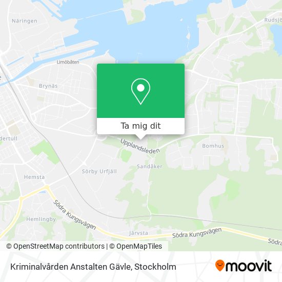 Kriminalvården Anstalten Gävle karta