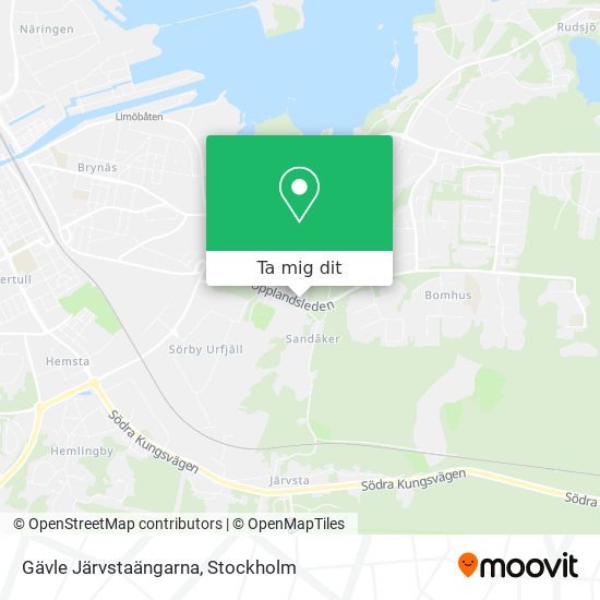 Gävle Järvstaängarna karta