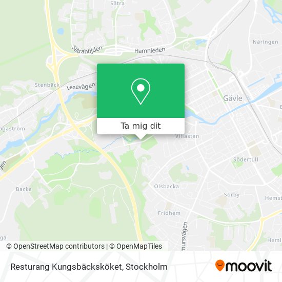 Resturang Kungsbäcksköket karta