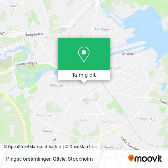 Pingstförsamlingen Gävle karta