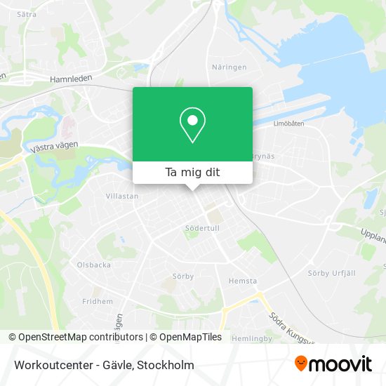 Workoutcenter - Gävle karta