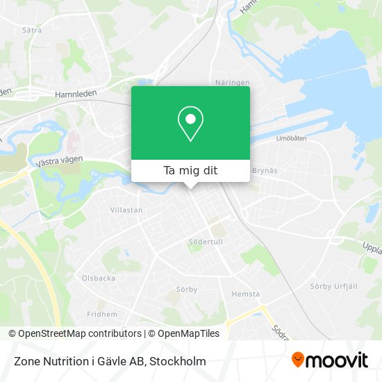 Zone Nutrition i Gävle AB karta