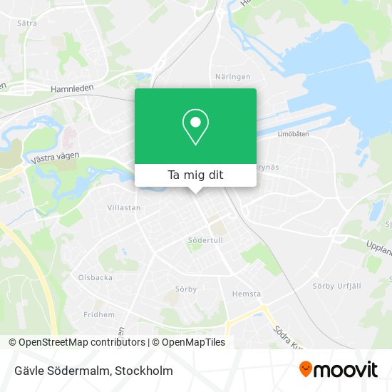 Gävle Södermalm karta