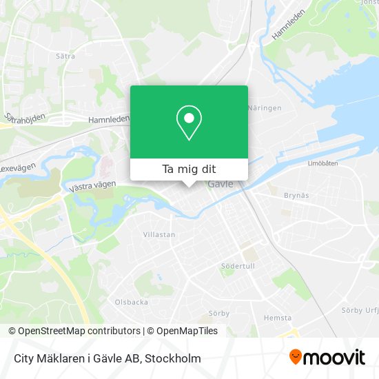 City Mäklaren i Gävle AB karta