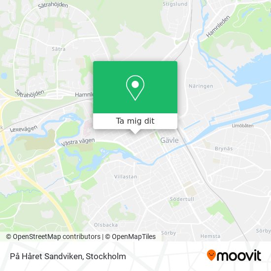 På Håret Sandviken karta