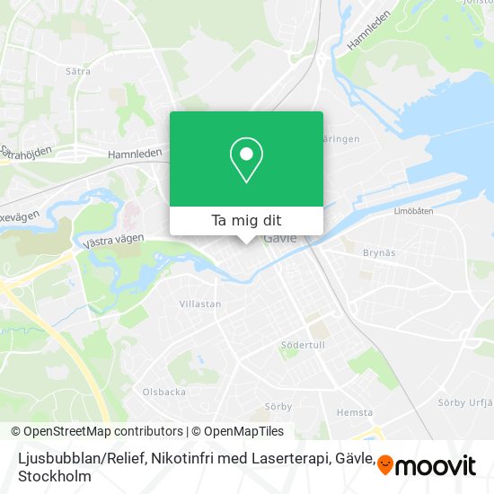 Ljusbubblan / Relief, Nikotinfri med Laserterapi, Gävle karta