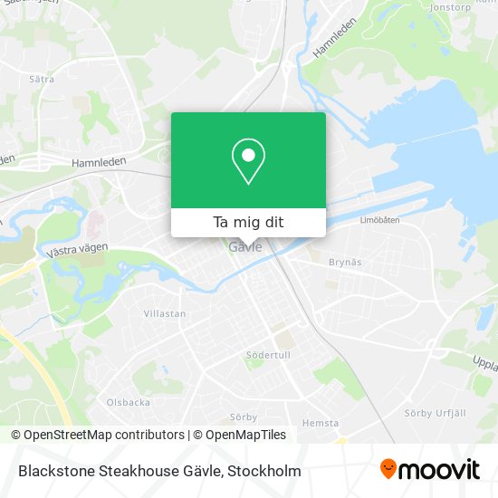 Blackstone Steakhouse Gävle karta
