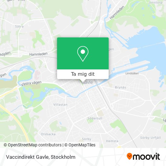 Vaccindirekt Gavle karta