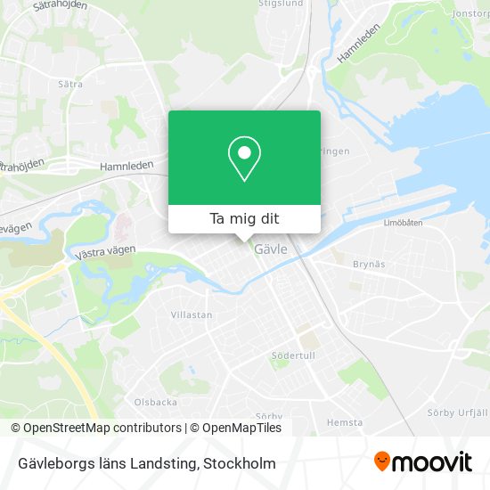 Gävleborgs läns Landsting karta