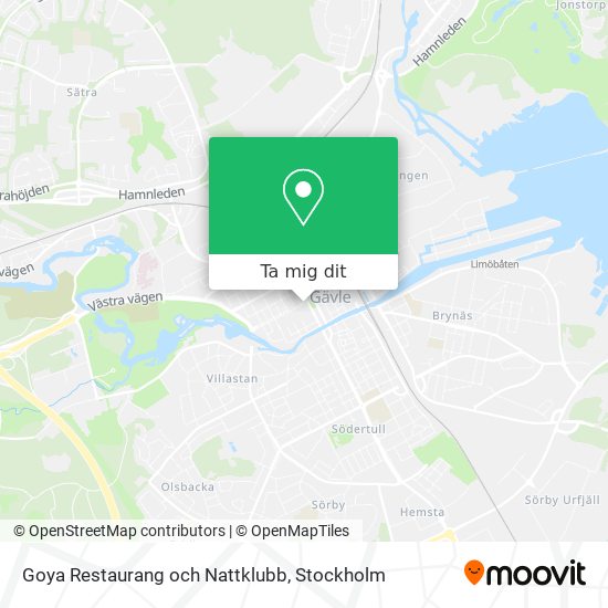 Goya Restaurang och Nattklubb karta