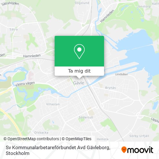 Sv Kommunalarbetareförbundet Avd Gävleborg karta