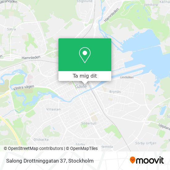 Salong Drottninggatan 37 karta