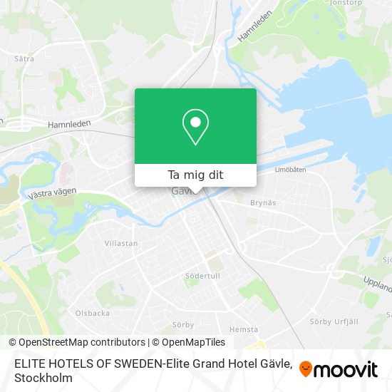 ELITE HOTELS OF SWEDEN-Elite Grand Hotel Gävle karta