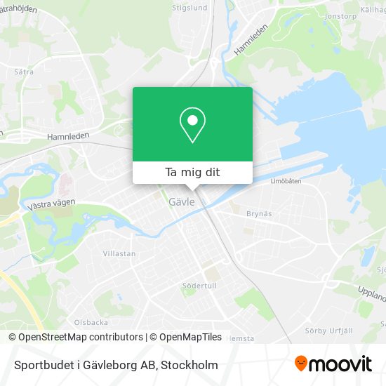 Sportbudet i Gävleborg AB karta
