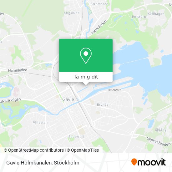 Gävle Holmkanalen karta