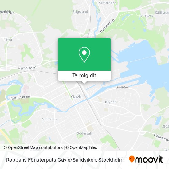 Robbans Fönsterputs Gävle / Sandviken karta